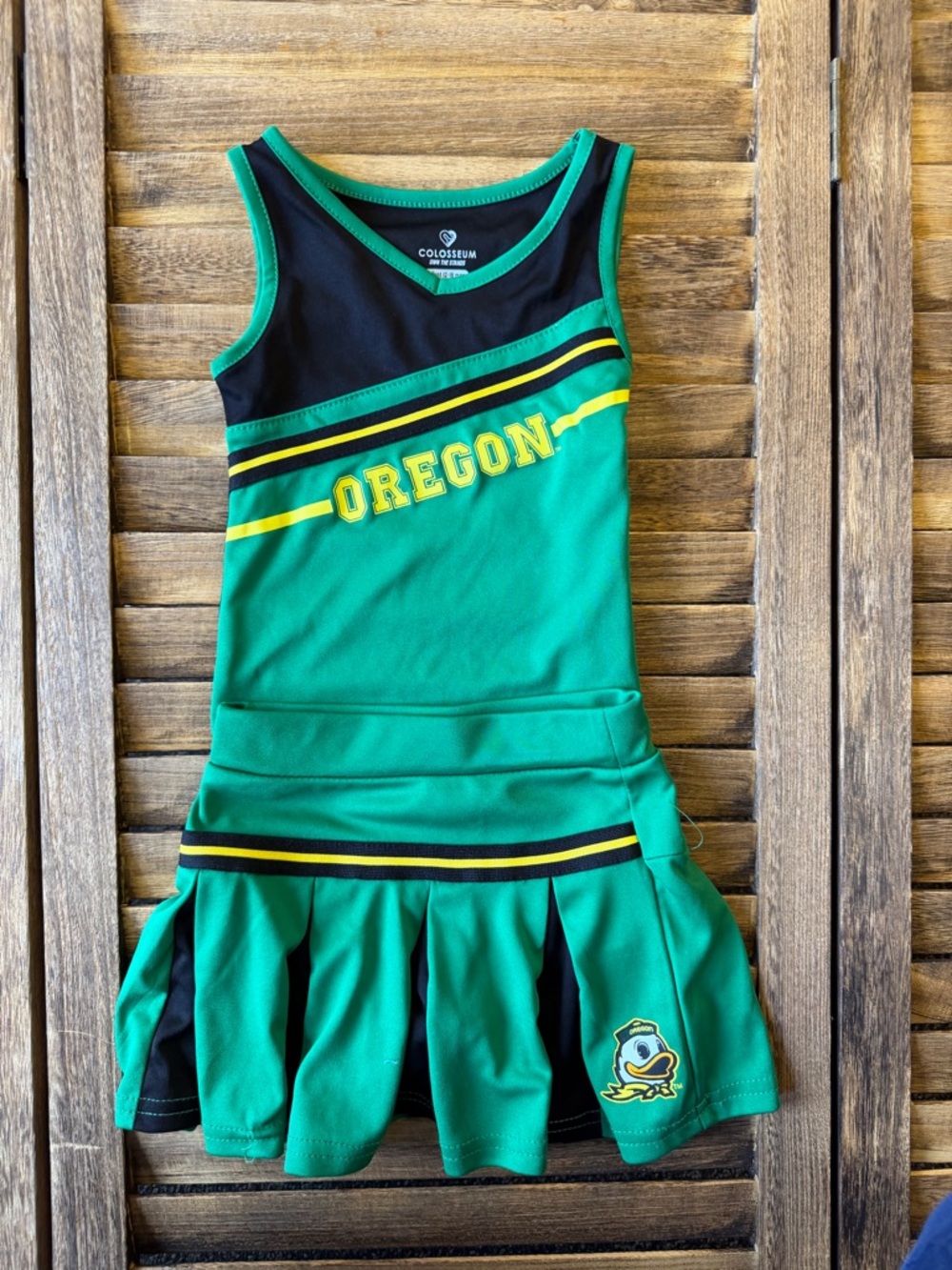 Colosseum Oregon Ducks Green & Black Cheer Outfit with Yellow Accents 12-18 Mo